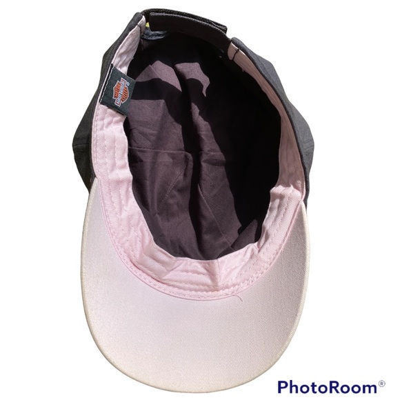 HARLEY DAVIDSON VINTAGE BASEBALL HAT CAP W FAMOUS LOGO PINK CRYSTALS ⭐️⭐️⭐️⭐️⭐️ - Picture 4 of 13